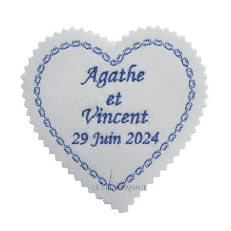 Coeur patch mariage