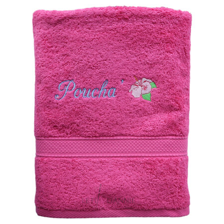 Serviette de bain avec un hibiscus