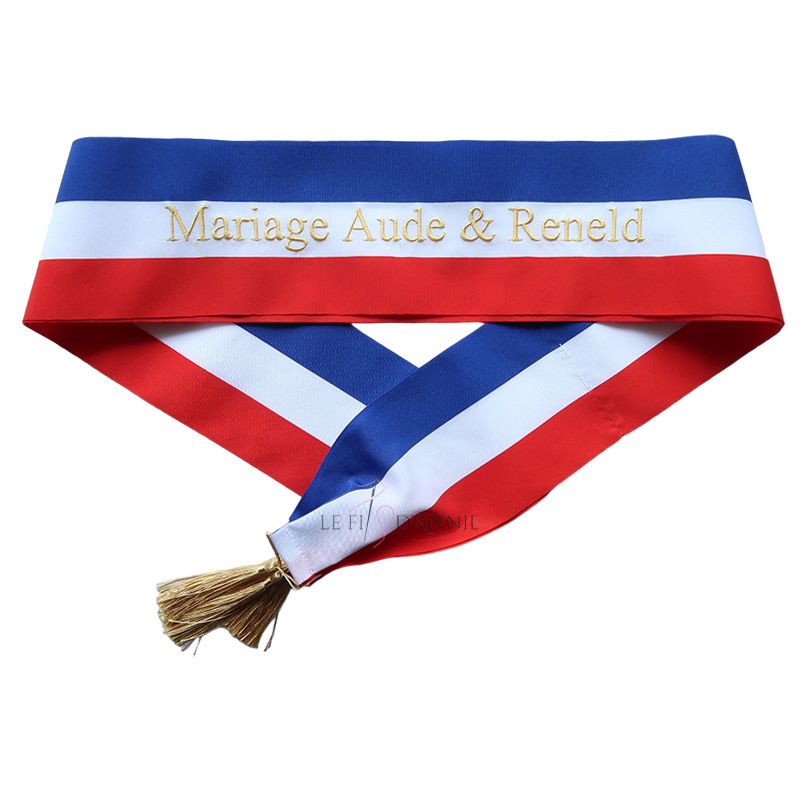 Écharpe Tricolore "Mister 30aine" - Pour Fêter Vos 30 Ans - Taille Unique Adulte - Liserés Dorés, Bleu, Rouge, Blanc