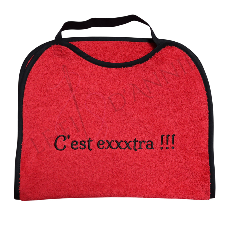 Bavoir avec élastique pour adulte + broderie – Image 3