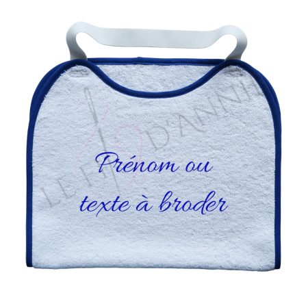 Bavoir adulte avec élastique personnalisé avec la broderie d'un prénom ou d'un texte