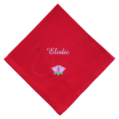 Serviette de table avec un lotus